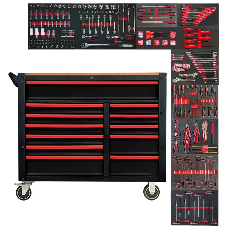 Tools Trolley For Workshop - 12-Schubladen-Werkzeugkasten mit 471 Teilen, Rollbarer Industrie-Werkzeugwagen