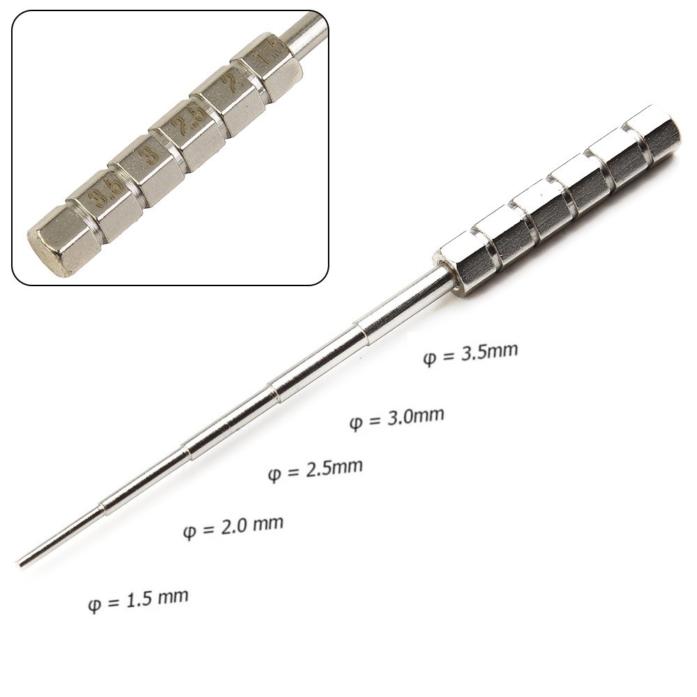 Tools Vape - 1pc 1,5/2/2,5/3/3,5mm Edelstahl-Draht Wicklung Stangen Wrapping