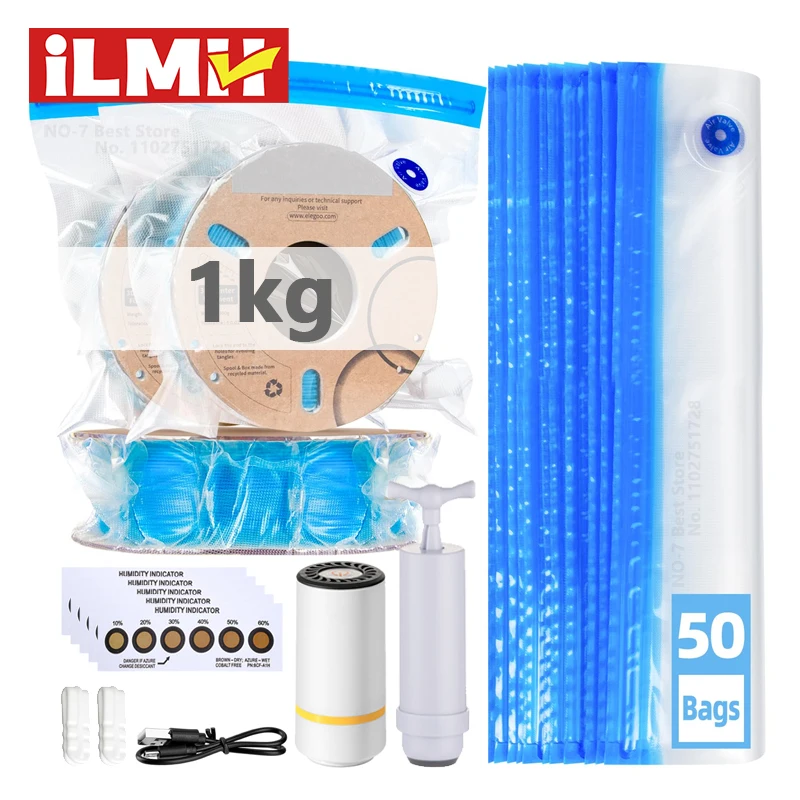 Tools Vape - 3D-Drucker-Filament-Vakuumbeutel mit wiederaufladbarer elektrischer USB-Luftpumpe, Vakuumabdichtung
