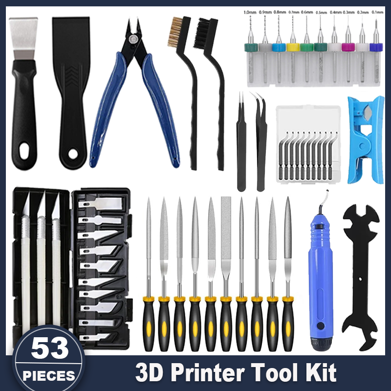 Tools Vape - 3D-Drucker-Werkzeugset, 53-teiliges Zubehör für alle FDM/SLA-Drucker,