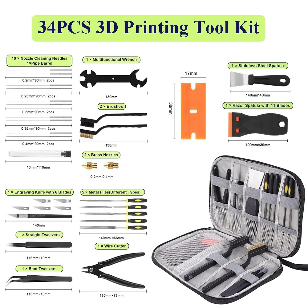 34-teiliges 3D-Drucker-Werkzeu – Tools Vape Bewertung und Preis